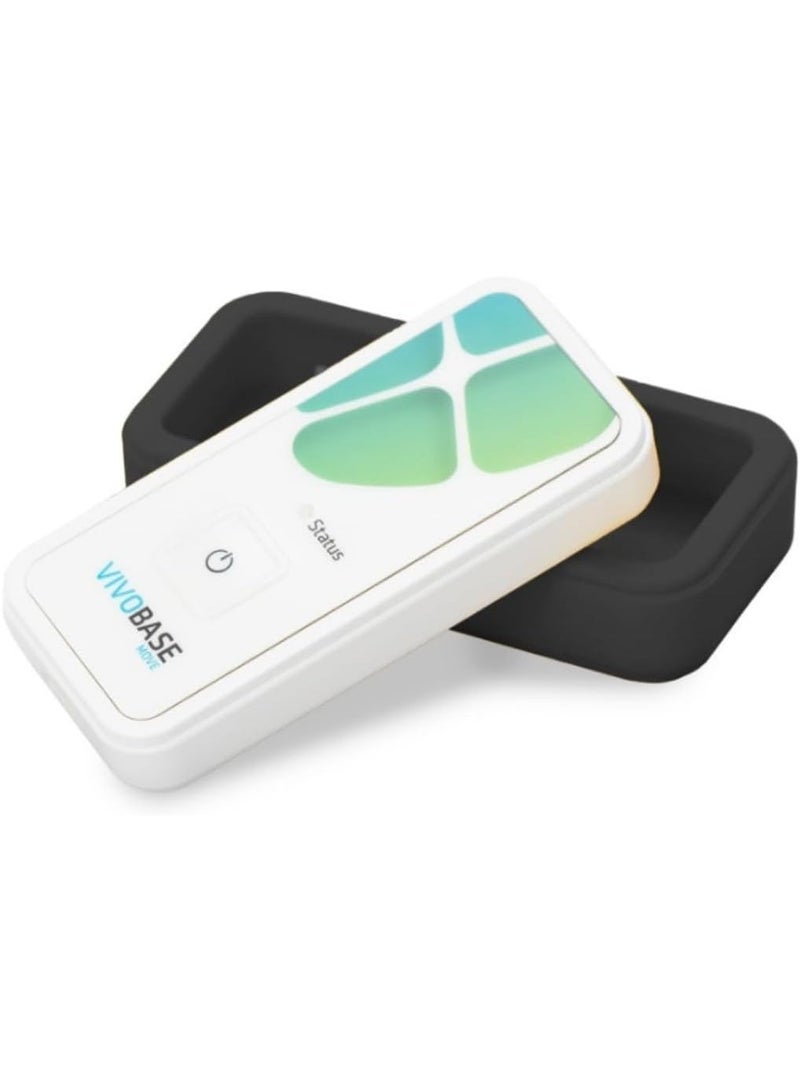 فيفوباس جهاز VIVOBASE MOVE للحماية من المجالات الكهرومغناطيسية أثناء التنقل - مثالي للجيب أو الحقيبة أو الحقيبة المدرسية، نصف قطره 4 أمتار، عمر بطارية يصل إلى 14 يومًا، صنع في ألمانيا - Image 1